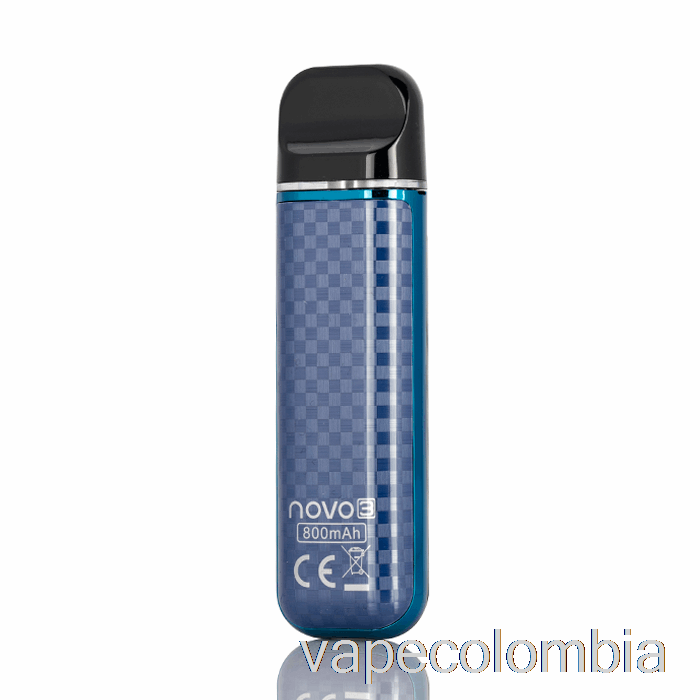 Kit Completo De Vapeo Smok Novo 3 25w Pod System Fibra De Carbono Azul